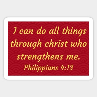 Bible Verse Philippians 4:13 Sticker